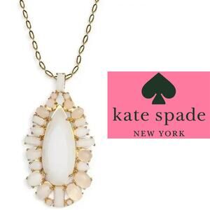 KATE SPADE Nordstrom NWT Seastone Drop Long Jewel Statement Necklace